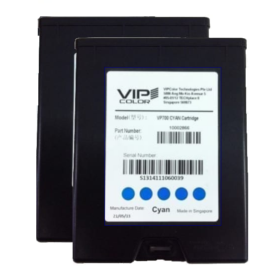 VIPColor VP-600-IS02A Cyan 200ML Ink Cartridge For VP500/VP600